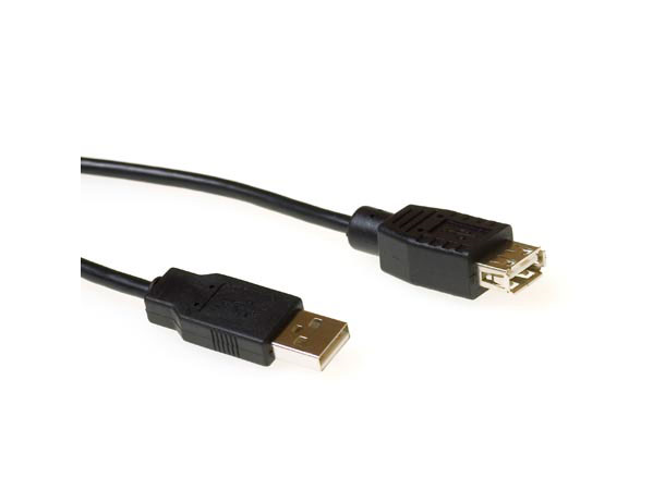 ACT USB2 Kabel A-A -  0,5 m skjøt A-A USB Skjøtekabel Sort